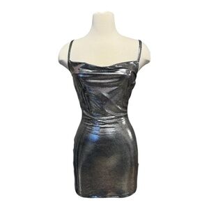 Metallic Silver Women's Dress